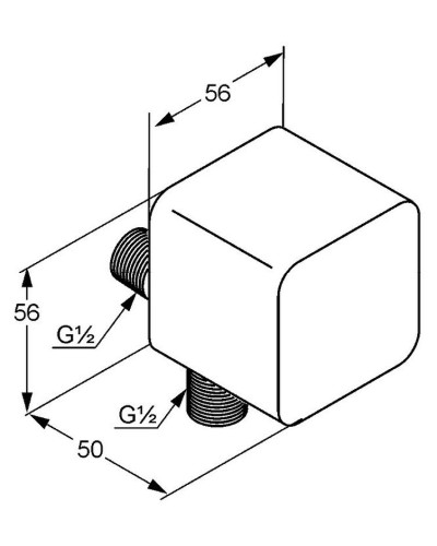 Шланговое подключение Kludi A-Qa 6554305-00 Хром
