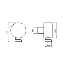 Шланговое подключение Excellent AREX.1030CR Хром