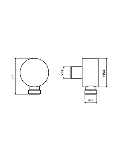Шланговое подключение Excellent AREX.1030CR Хром