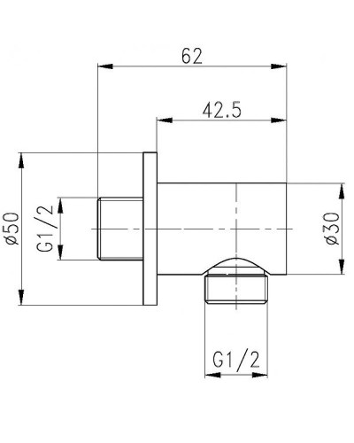 Шланговое подключение Aquanet Static AF330-92B 261830 Черное матовое