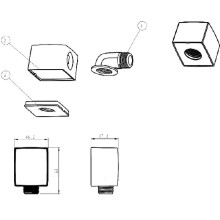 Шланговое подключение Aquanet Square AF000-10C 252254 Хром