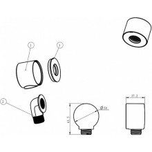Шланговое подключение Aquanet Round AF000-11C 252255 Хром