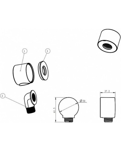 Шланговое подключение Aquanet Round AF000-11C 252255 Хром