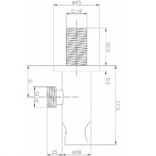 Шланговое подключение Aquanet Round AF000-13C 252257 Хром