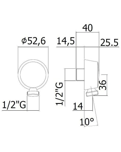 Шланговое подключение Cezares CZR-AI5-BIO Белое матовое