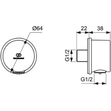 Шланговое подключение Ideal Standard Ideal Rain BC808XG Silk Black