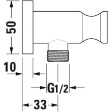Подключение для душевого шланга с держателем Duravit UV0630026000