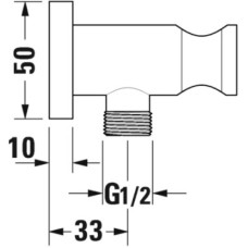 Подключение для душевого шланга с держателем Duravit UV0630026000