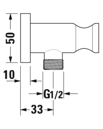 Подключение для душевого шланга с держателем Duravit UV0630026000