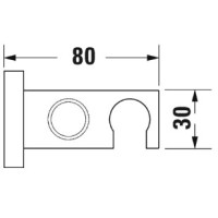 Подключение для душевого шланга с держателем Duravit UV0630026000