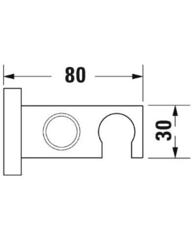 Подключение для душевого шланга с держателем Duravit UV0630026000