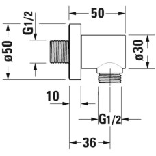Подключение для душевого шланга Duravit UV0630006000