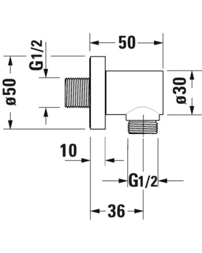 Подключение для душевого шланга Duravit UV0630006000
