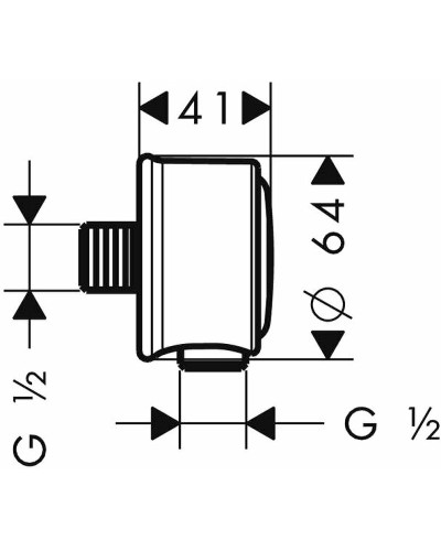 Шланговое подключение Axor Montreux 16884000 Хром
