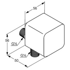 Шланговое подключение Kludi A-QA 6554043-00