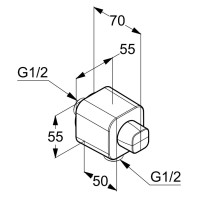 Шланговое подключение Kludi A-QA 6554405-00