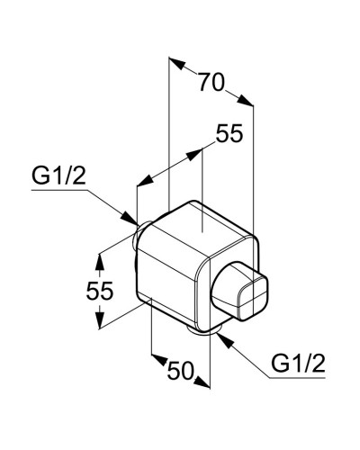 Шланговое подключение Kludi A-QA 6554405-00