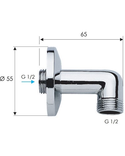 Шланговое подключение Remer 309 Хром
