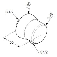 Подключение для душевого шланга Kludi Sirena 6306039-00