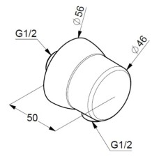 Подключение для душевого шланга Kludi Sirena 6306039-00