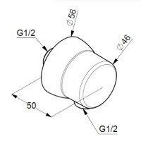 Подключение для душевого шланга Kludi Sirena 6306139-00