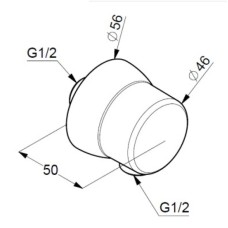 Подключение для душевого шланга Kludi Sirena 6306139-00