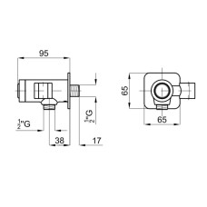 Подключение для душевого шланга с держателем Noken Touch&Feel N155416560