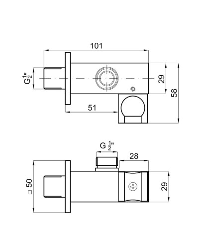 Подключение для душевого шланга с держателем Noken Cota N158490001