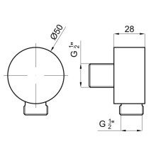 Подключение для душевого шланга Noken Liberty N199999973