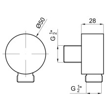 Подключение для душевого шланга Noken Liberty N199999973