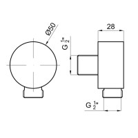 Подключение для душевого шланга Noken Liberty N399999697