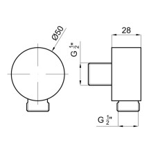Подключение для душевого шланга Noken Liberty N399999697