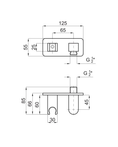 Подключение для душевого шланга с держателем Noken Lounge N199999985