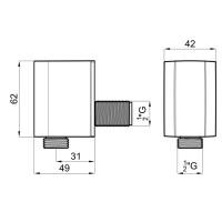 Подключение для душевого шланга Noken Soft N196599511