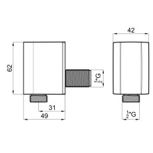 Подключение для душевого шланга Noken Soft N196599511