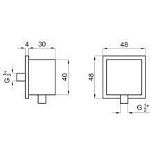 Подключение для душевого шланга Noken Square N186490001
