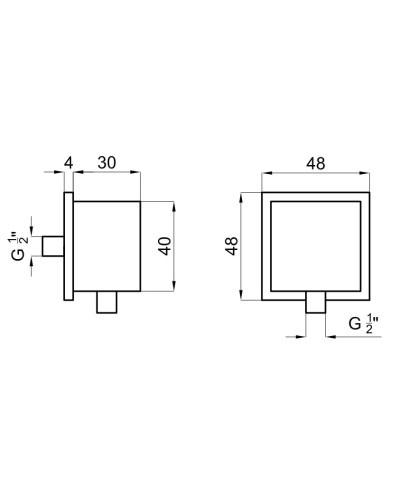 Подключение для душевого шланга Noken Square N186490001