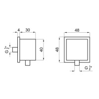 Подключение для душевого шланга Noken Square N807993289