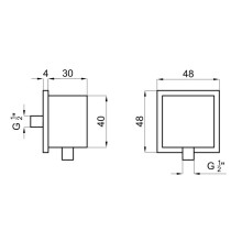 Подключение для душевого шланга Noken Square N807993289