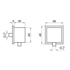 Подключение для душевого шланга Noken Square N807993289