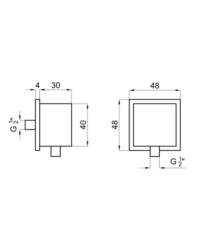 Подключение для душевого шланга Noken Square N807993289