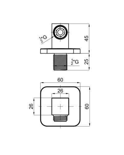 Подключение для душевого шланга Noken Urban N199999763