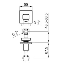 Подключение для душевого шланга с держателем Noken Imagine N169470001