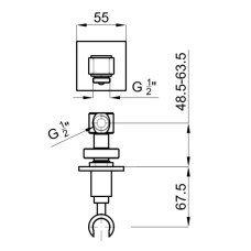 Подключение для душевого шланга с держателем Noken Imagine N169470001
