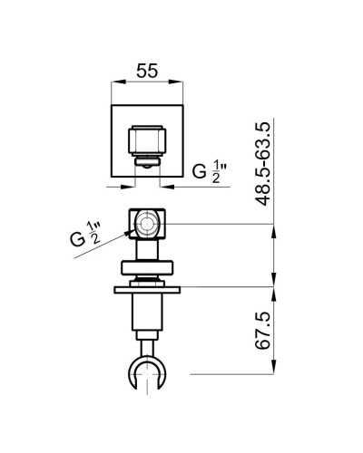 Подключение для душевого шланга с держателем Noken Imagine N169470001