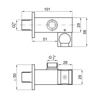Подключение для душевого шланга с держателем Noken N111390029