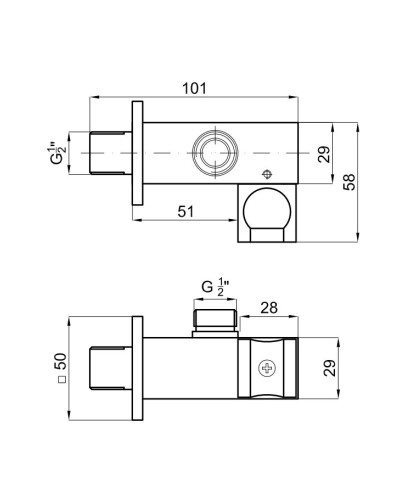 Подключение для душевого шланга с держателем Noken N111390029