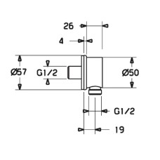 Шланговое подключение Hansa Viva 44250000