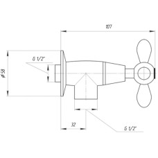 Подключение для душевого шланга Migliore Princeton Plus ML.PRP-8058.CR
