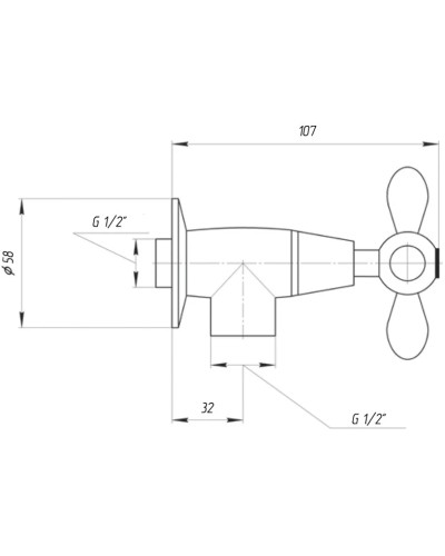 Подключение для душевого шланга Migliore Princeton Plus ML.PRP-8058.CR